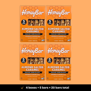Almond Salted Caramel Snack Bars | 4 boxes of 5 bars