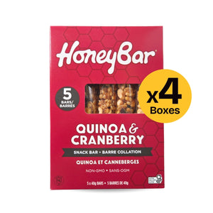 Quinoa & Cranberry Snack Bars | 4 boxes of 5 bars