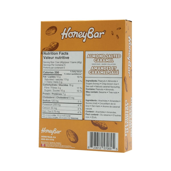 Almond Salted Caramel Snack bar - 5 x 40g bars