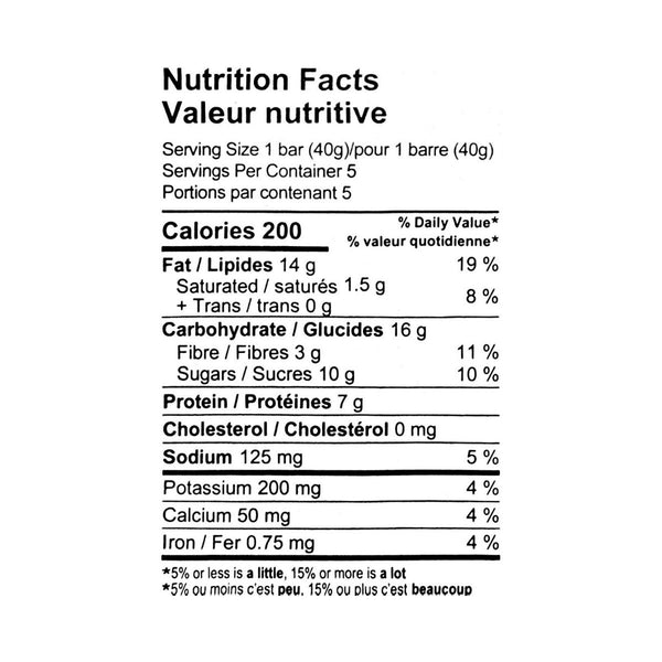 Almond Salted Caramel Snack bar - 5 x 40g bars