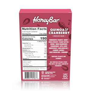 Quinoa & Cranberry Snack Bars | 4 boxes of 5 bars